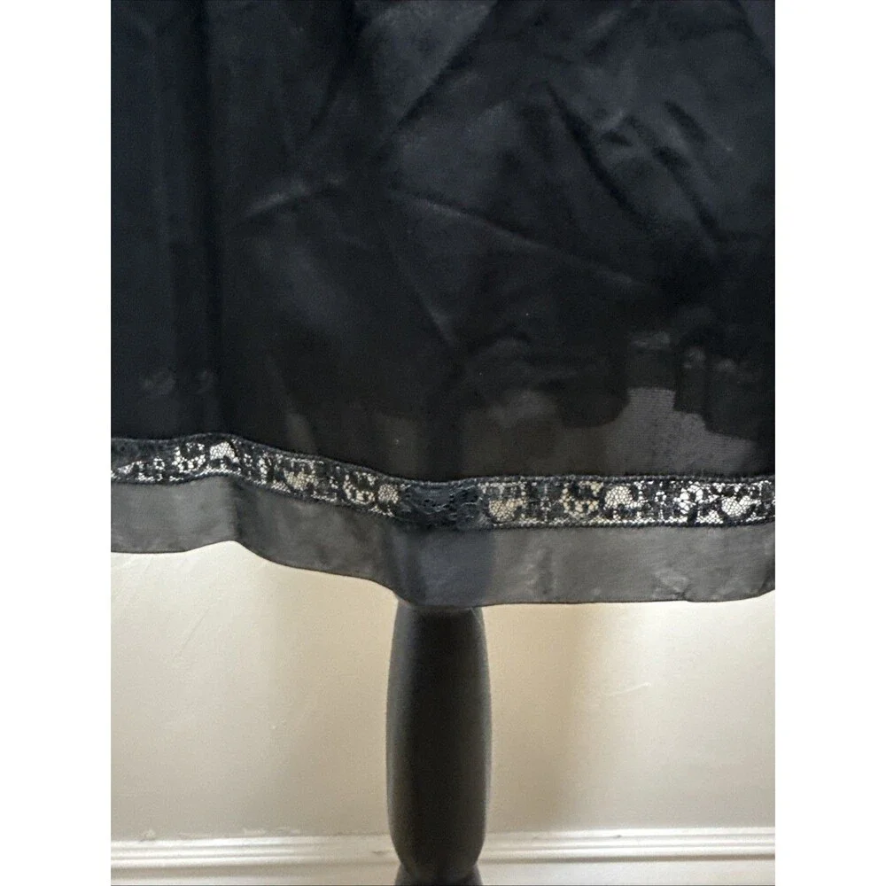 Shadowline Black Slip Dress Lingerie Dark Feminine Size 40 Bust Vintage